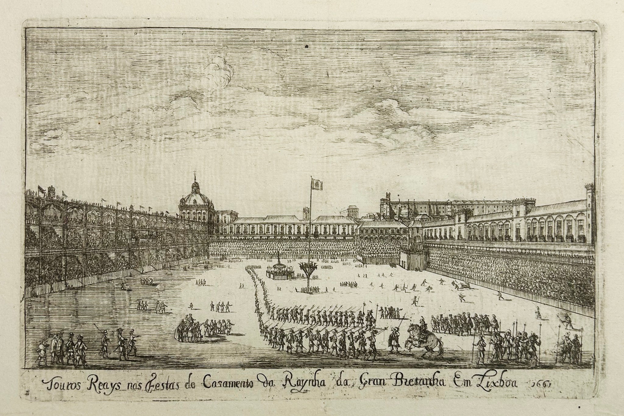 Touros Reays nas festas do Casamento da Raynha da Gran Bretanha em Lixboa (Taureaux royaux lors des célébrations du mariage de la Reine de Grande-Bretagne à Lisbonne.) 1662.