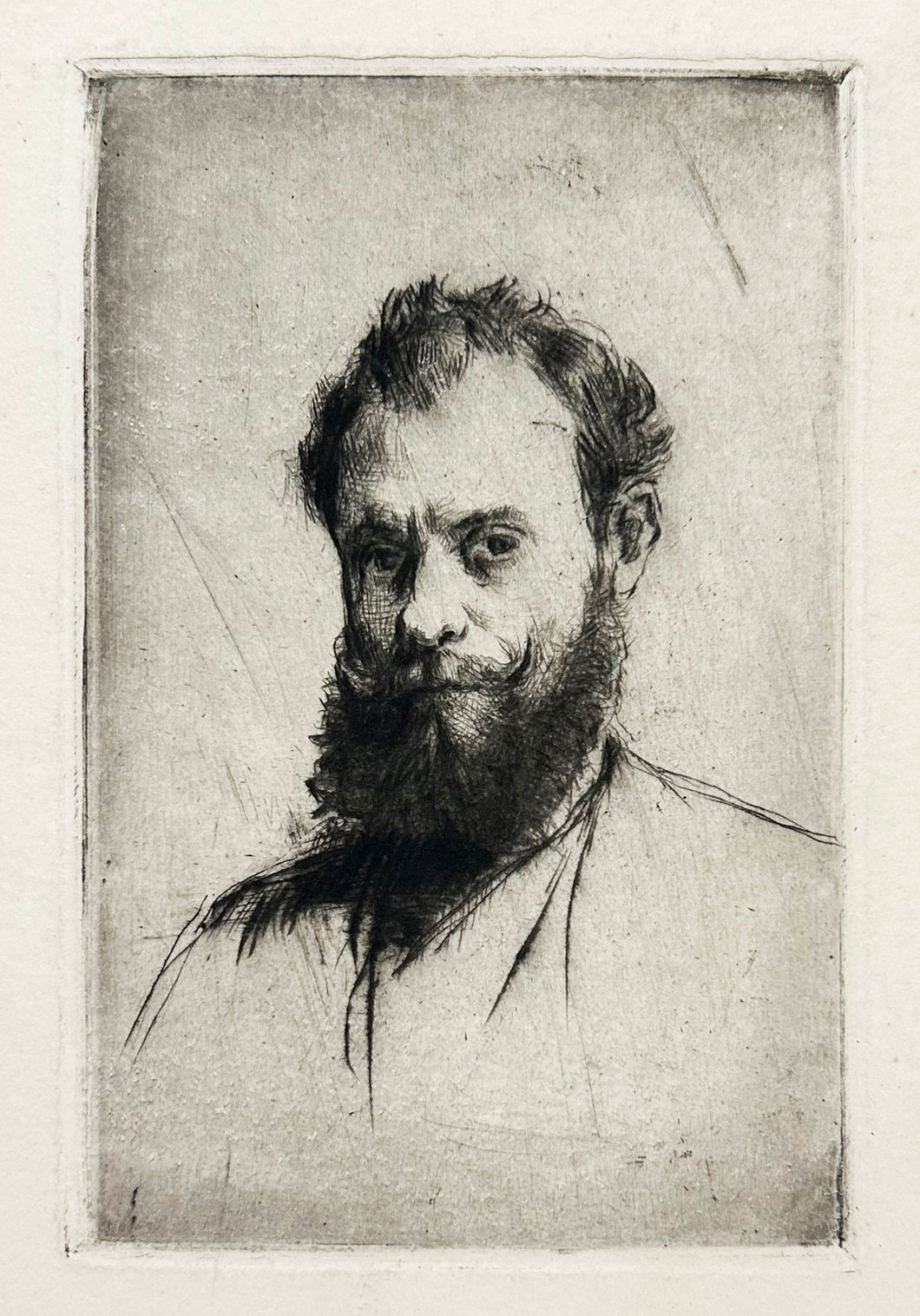 Portrait du Comte Ludovic Napoléon Lepic (1839 † 1889, peintre et graveur).  1876.