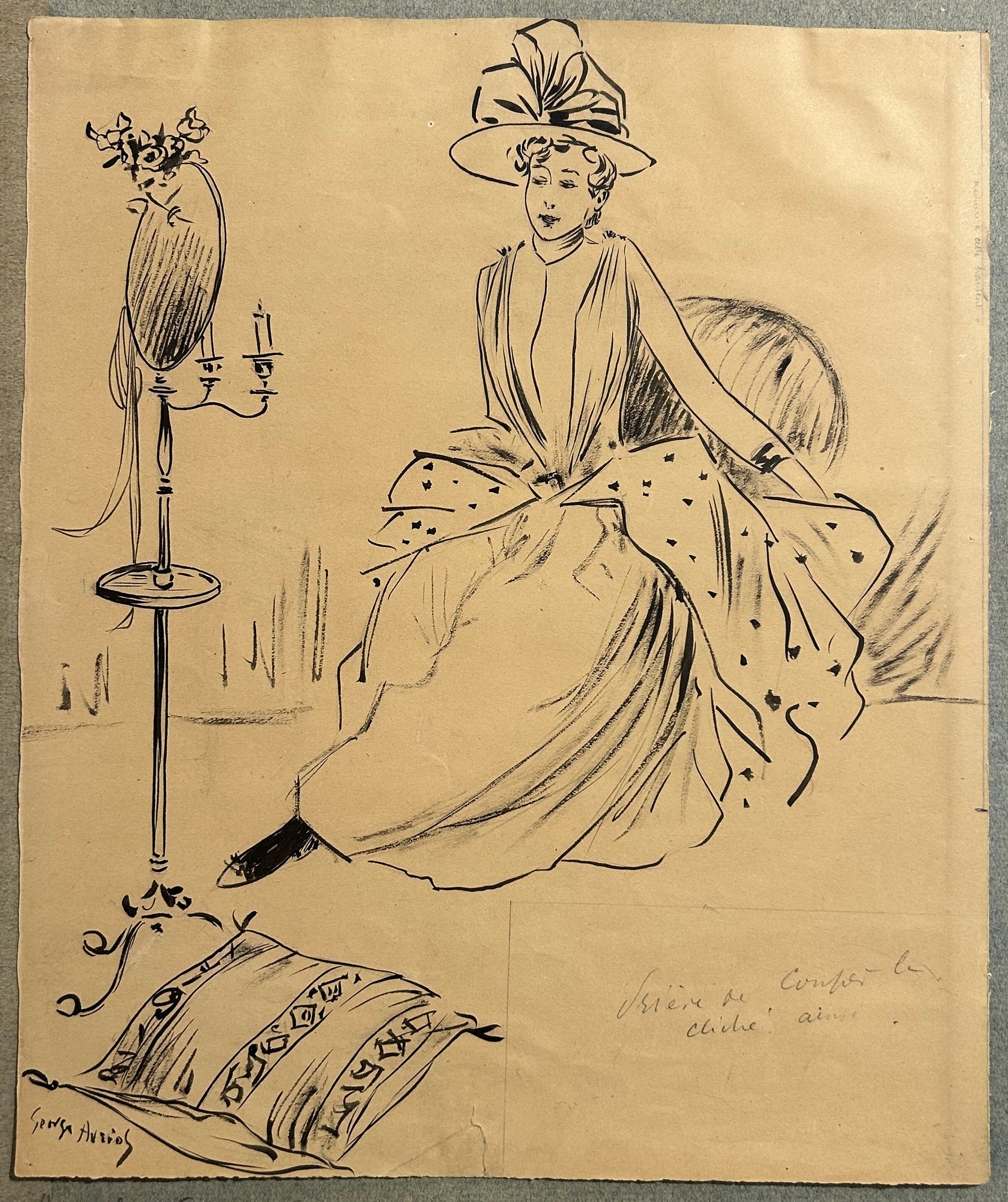 [Femme devant un miroir].