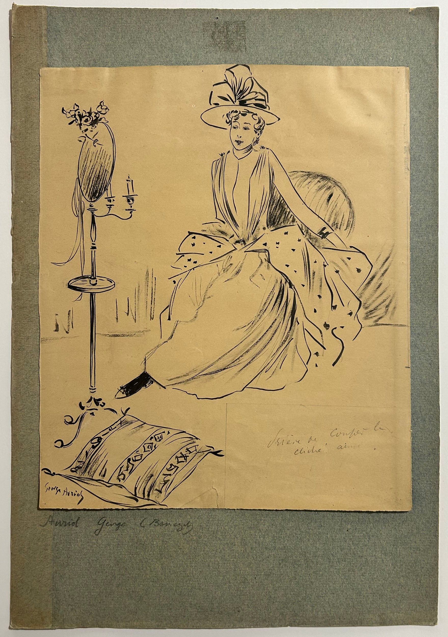 [Femme devant un miroir].