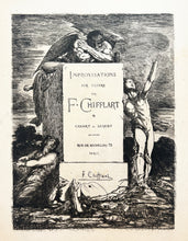 Charger l&#39;image dans la galerie, François CHIFFLART - Frontispice pour &quot;Improvisations sur cuivre&quot;. 1865. Eau-forte originale. 
