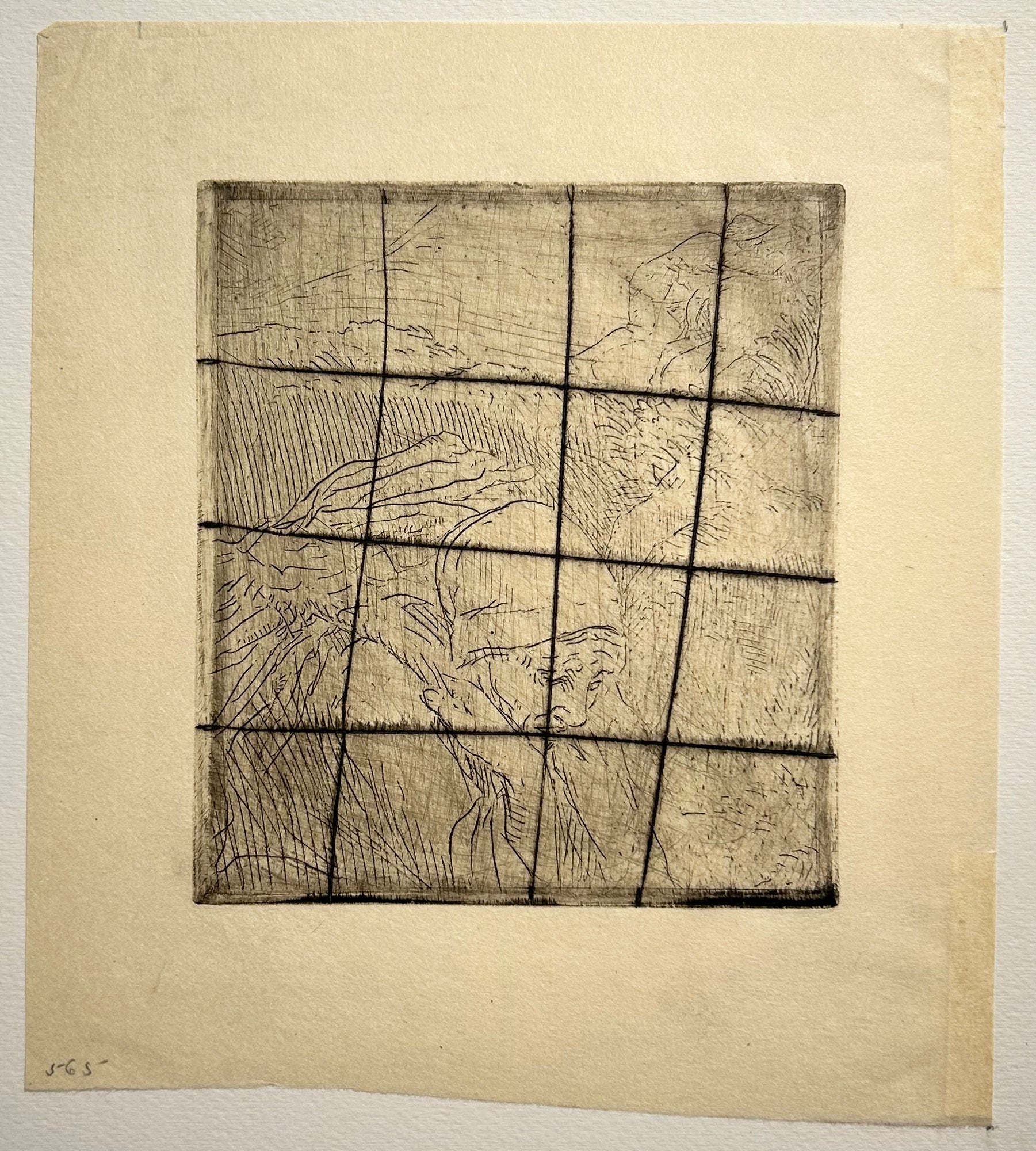 Alphonse LEGROS - Le retour du bois. Eau-forte.