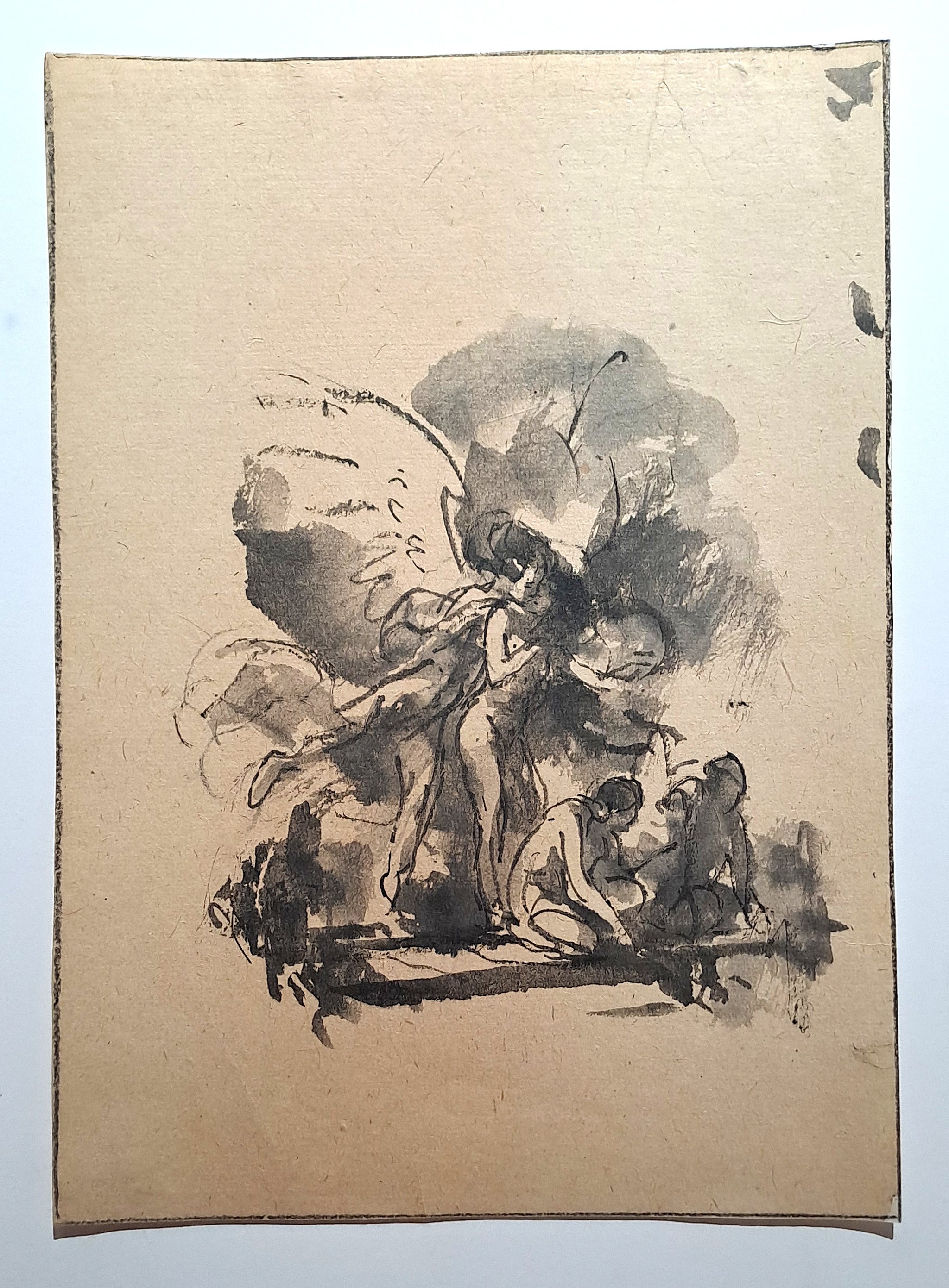 Jules CHADEL [Etude d'Amour et Psyché]. Dessin original. 