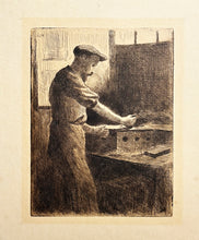 Charger l'image dans la galerie, Maximilien LUCE - Chez Delâtre : Auguste Delâtre au travail. c.1890. Eau-forte originale. 
