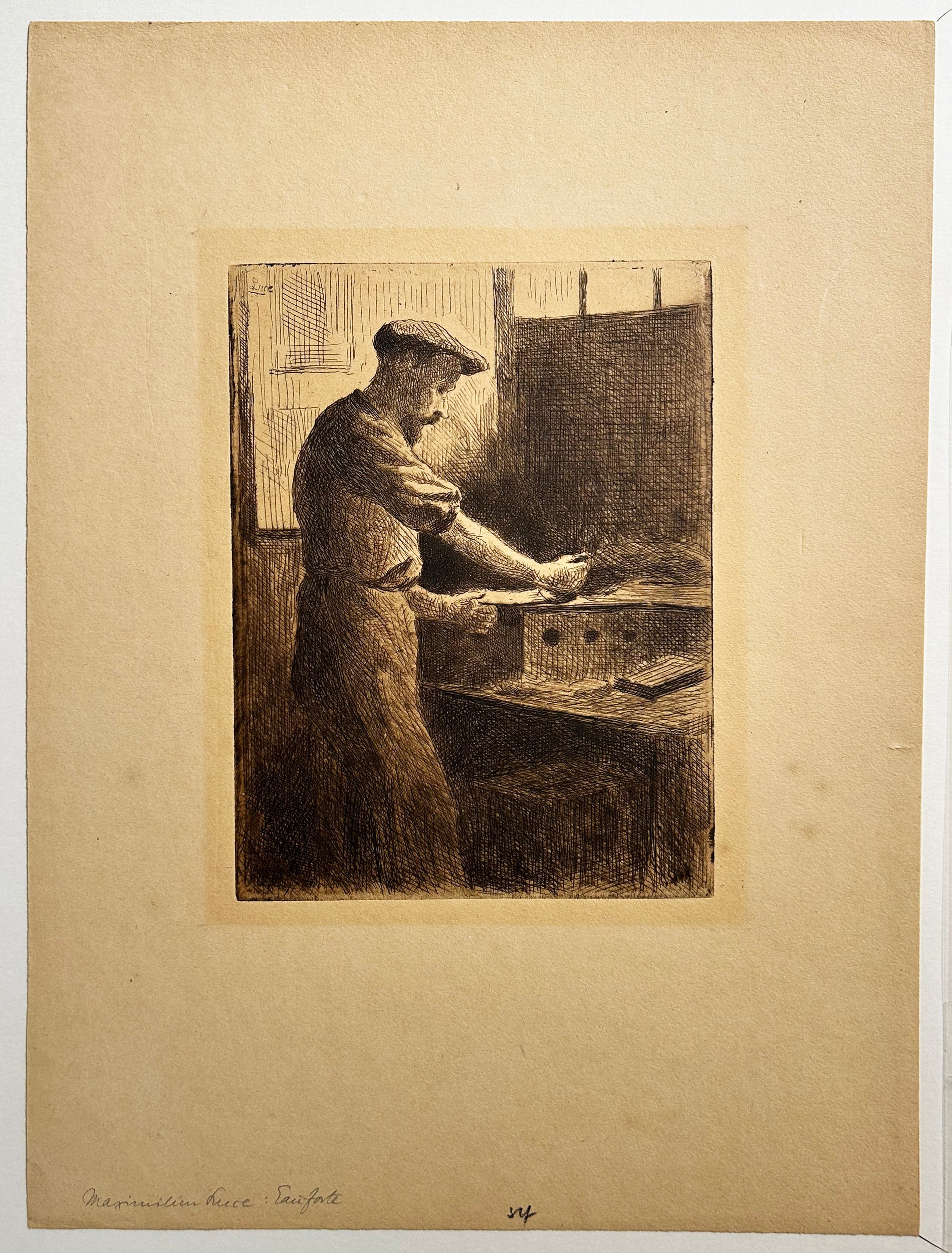 Chez Delâtre : Auguste Delâtre au travail. c.1890.
