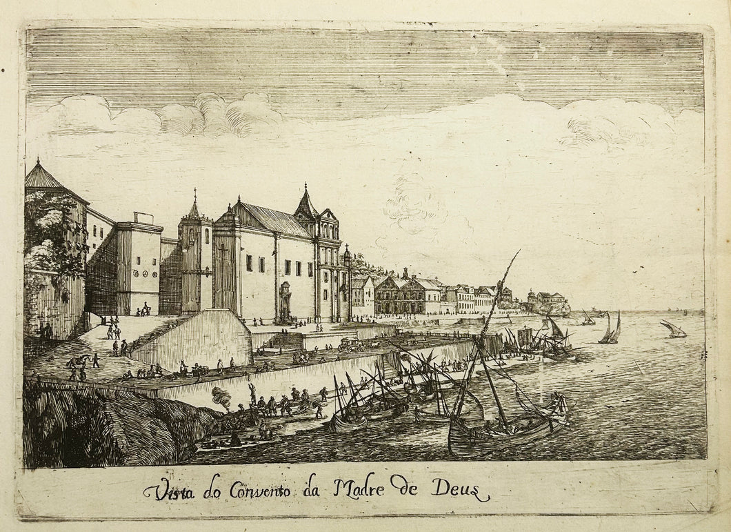 Vista do Convento da Madre de Deus (Vue du couvent de la Mère de Dieu à Lisbonne).  1662.