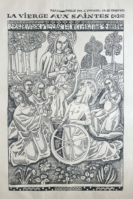 Emile BERNARD - La Vierge aux Saintes. 1895. Lithographie originale. 