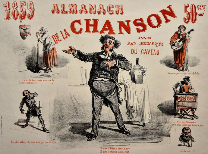 Almanach de la chanson par les membres du Caveau. 1859.