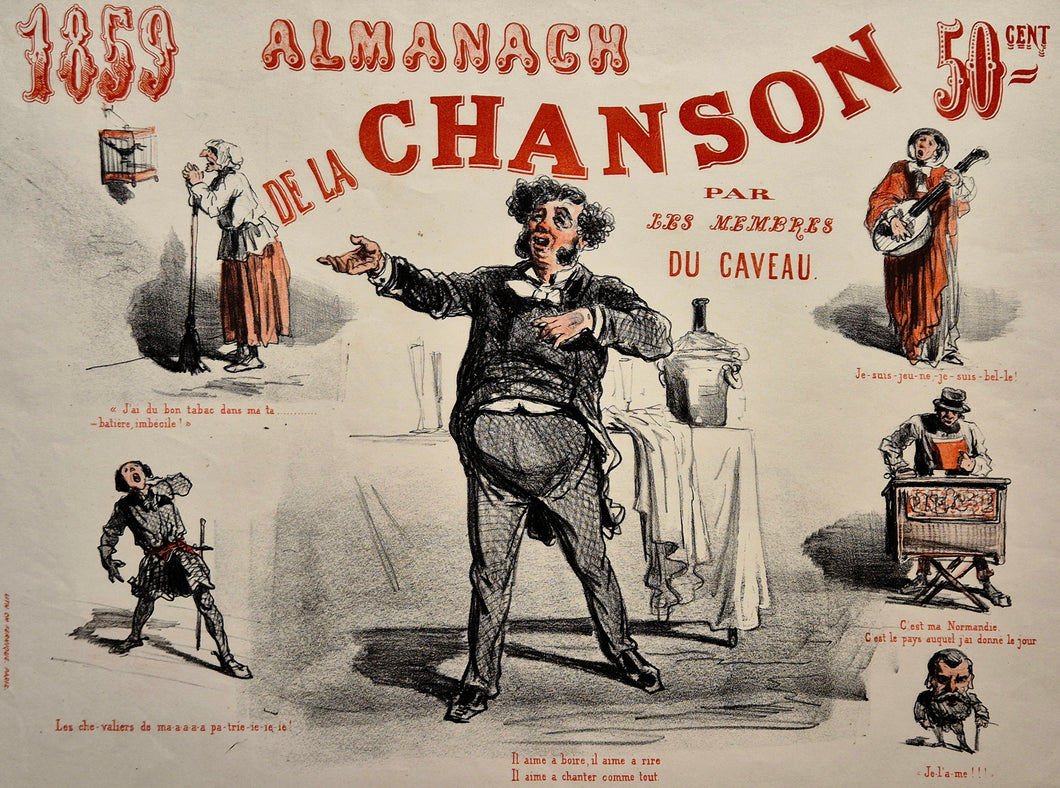 Almanach de la chanson par les membres du Caveau. 1859.