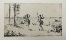 Charger l&#39;image dans la galerie, Petit couple dansant sur une plage.
