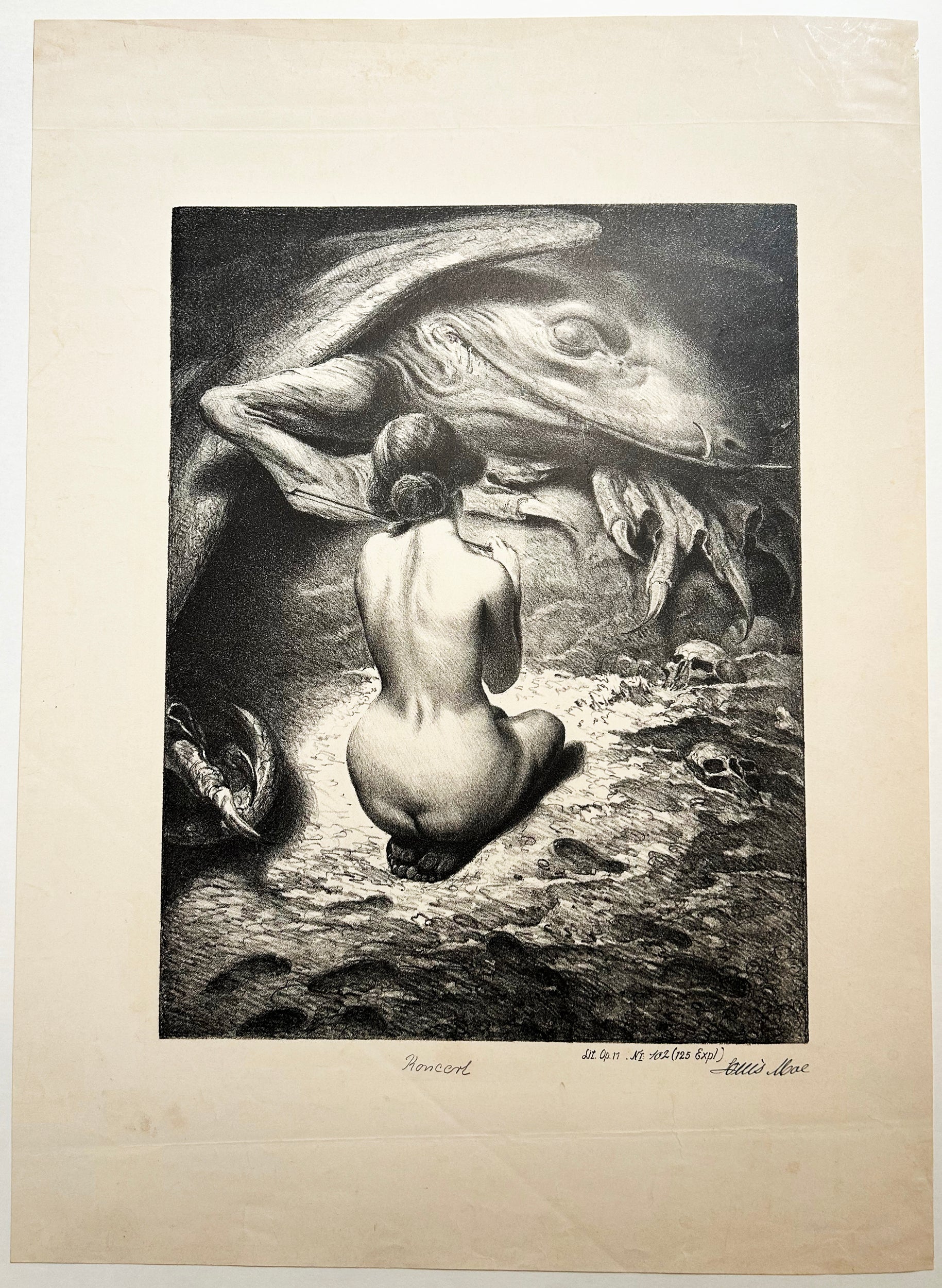 Louis MOE - Opus 11: Koncert. 1911. Lithographie, signée. 