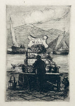 Charger l&#39;image dans la galerie, Marchand de poissons. Carte pour Joseph de Nittis.  c.1875.
