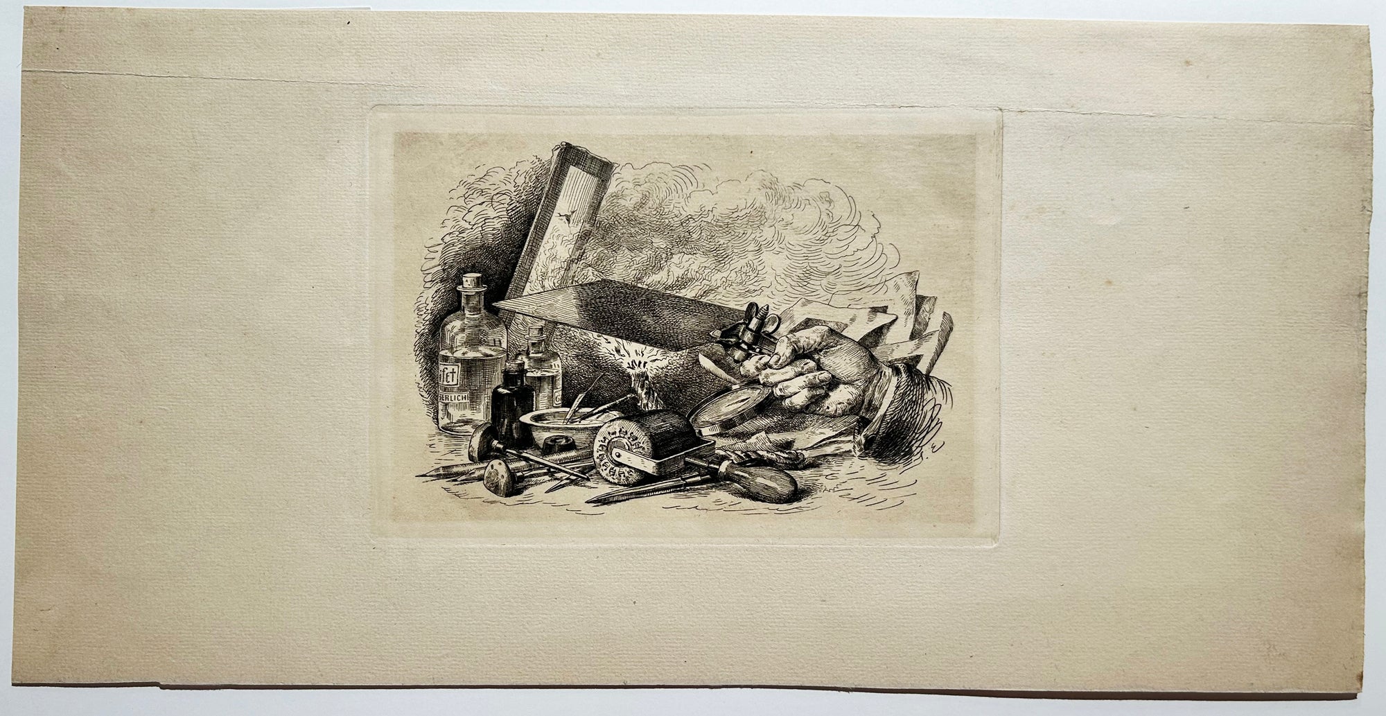 [Les attributs du graveur].  c.1886.