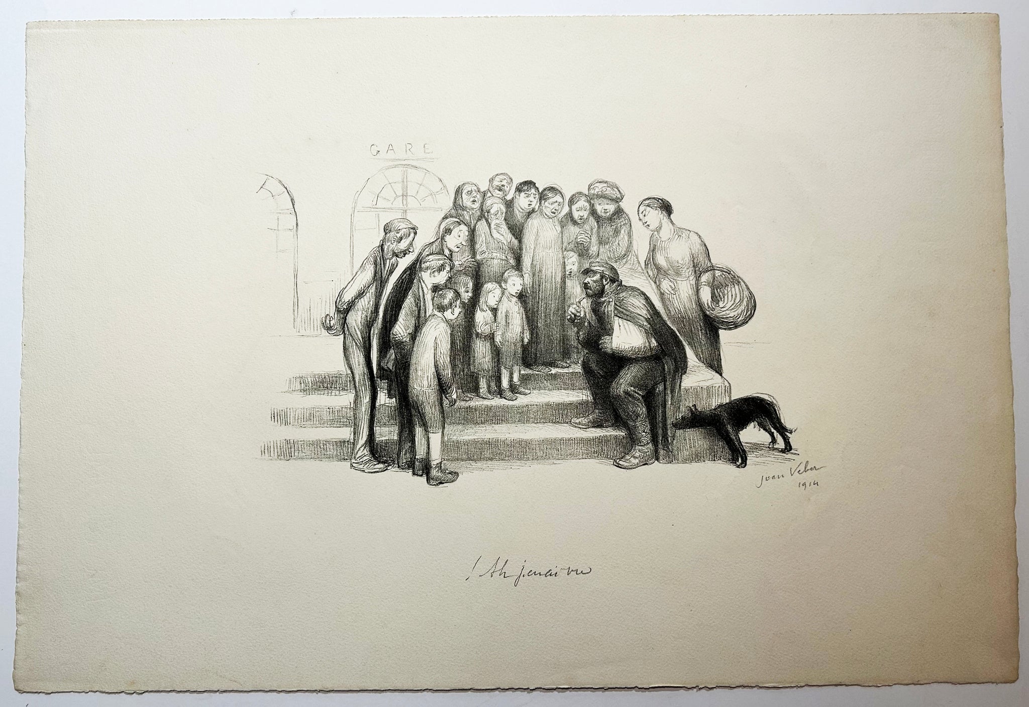 Jean VEBER - Ah j'en ai vu! 1914. Lithographie originale, signée. 