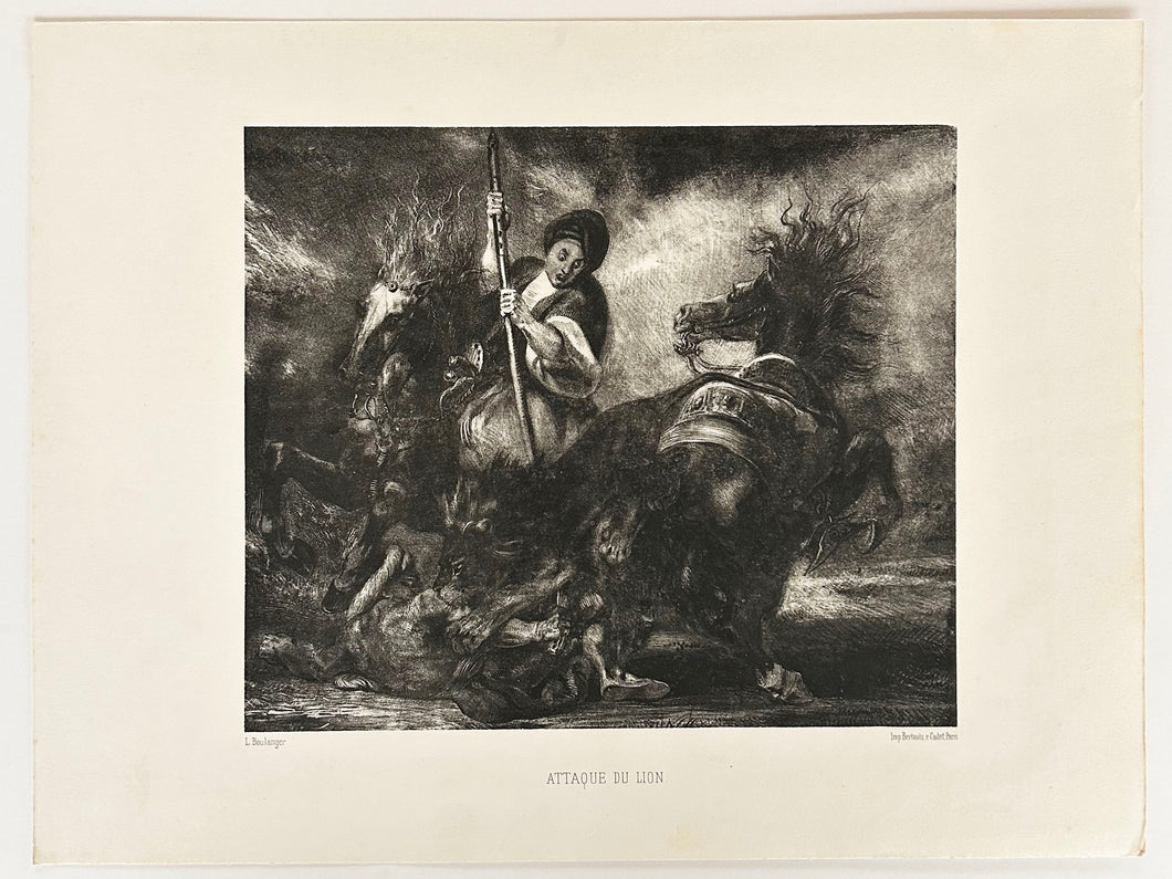 Attaque du lion.  1830.