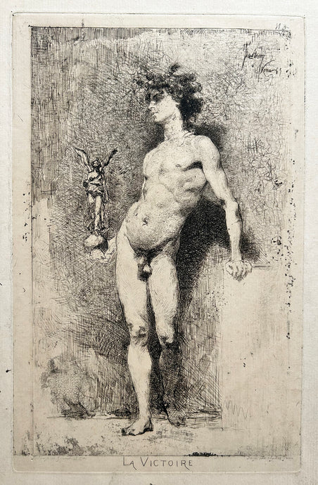 FORTUNY Y CARBO Marsal Mariano - La Victoire. Gravure originale. 