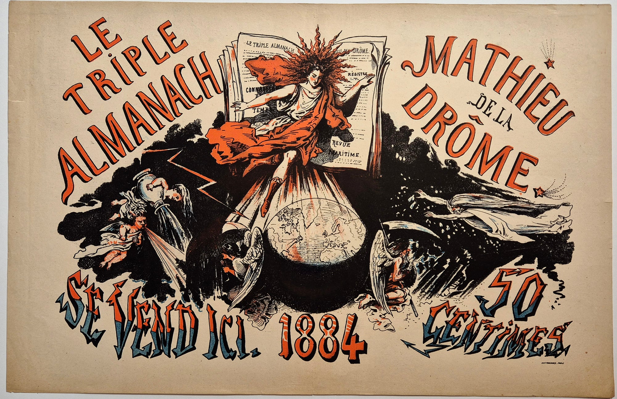 Le triple Almanach. Mathieu de la Drôme. 1884.