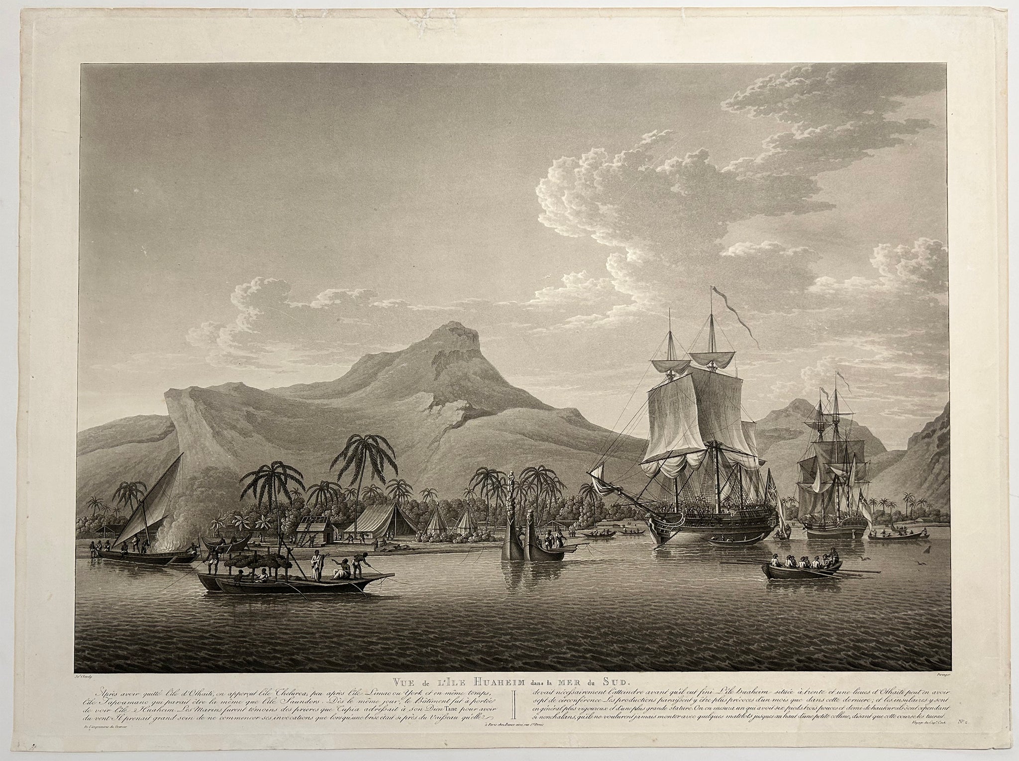 Vues des mers du Sud. Voyage du Capitaine Cook.  c.1820.