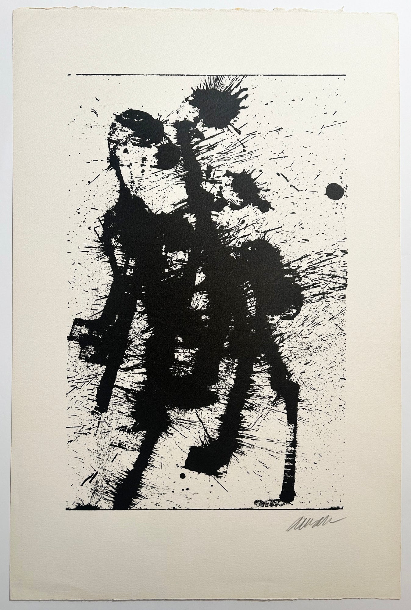 ARMAN - Projection d'un violon.  1979. Lithographie originale, signée. 