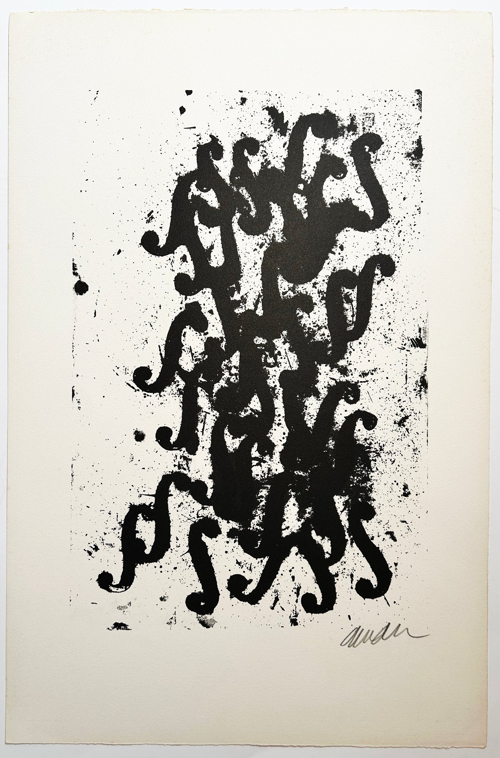 ARMAN - Ouies de violon.  1979. Lithographie originale, signée. 