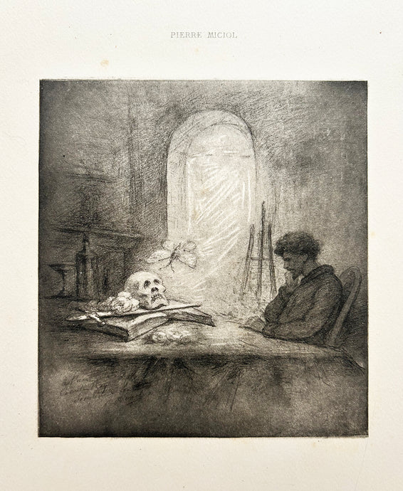 D'après Pierre MICIOL - Nature morte. Vanité. Estampe. 