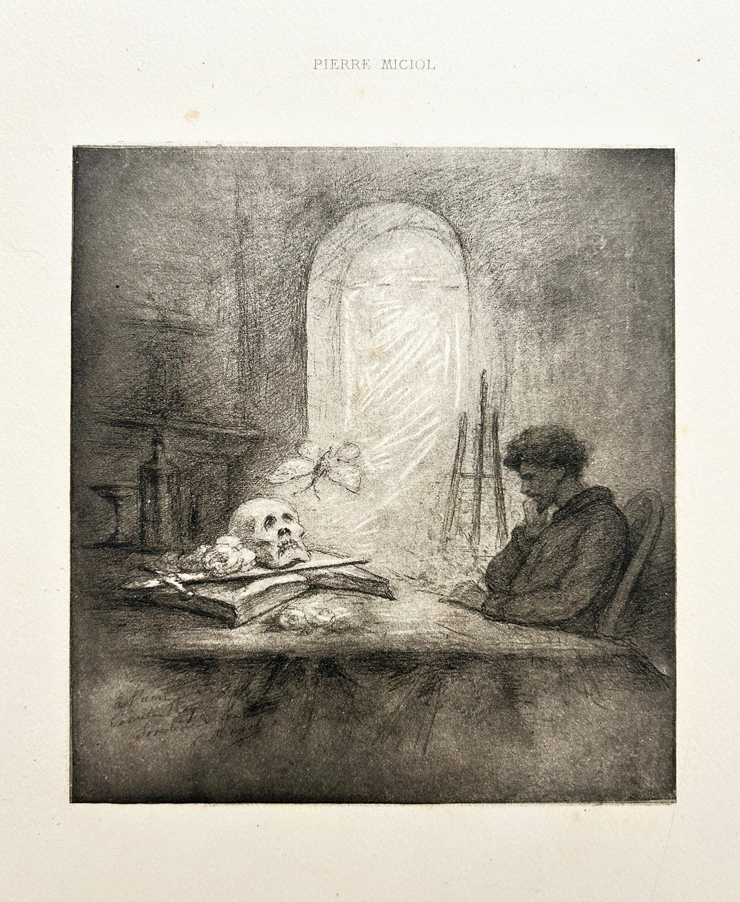 D'après Pierre MICIOL - Nature morte. Vanité. Estampe. 