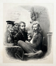 Charger l&#39;image dans la galerie, Célestin NANTEUIL - [Les Français chantés par eux-mêmes. Les cigares].  1842. Lithographie.
