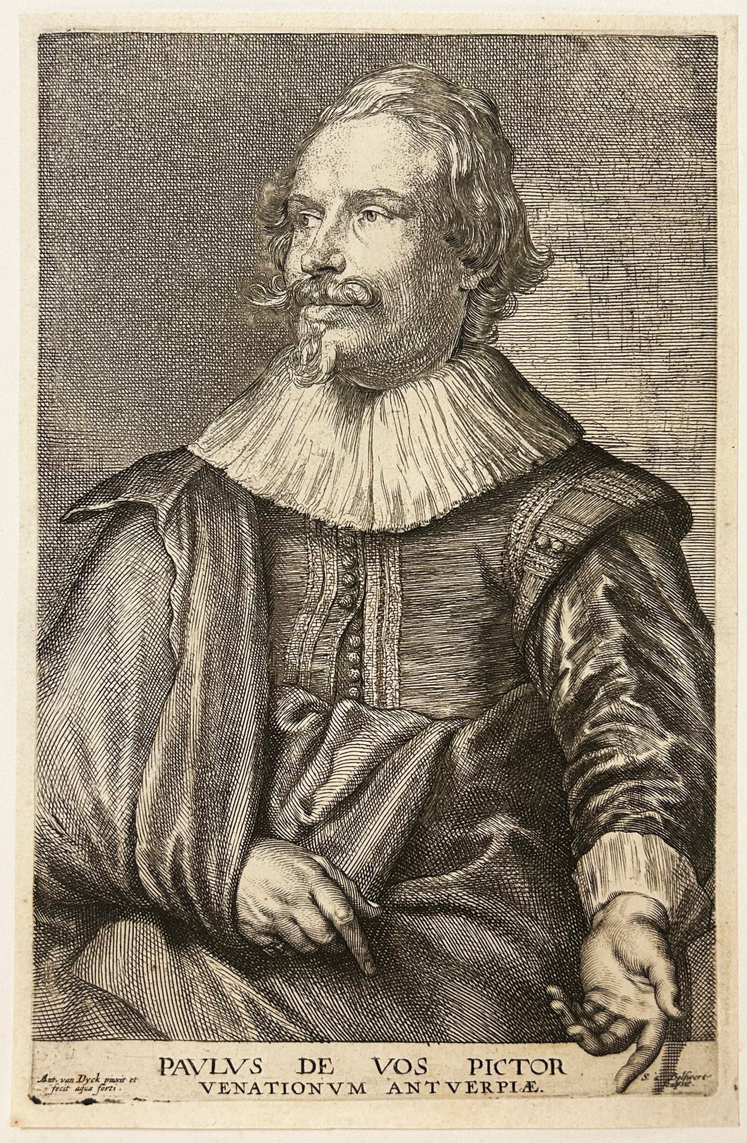 Portrait de Paul de Vos, peintre baroque flamand (c.1592 † 1678).
