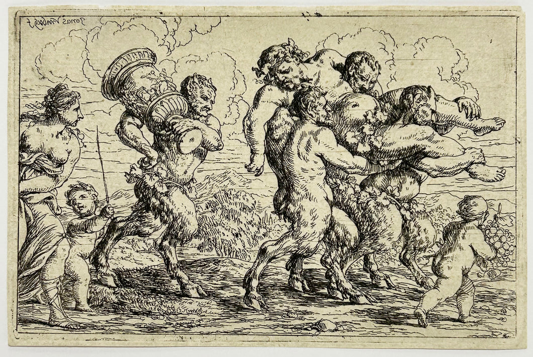Silène ivre porté par les satyres.  c.1660.