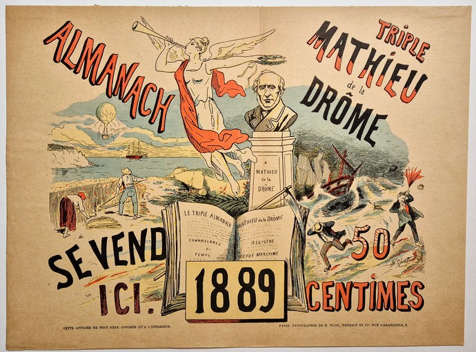 Almanach triple, Mathieu de la Drôme. 1889.