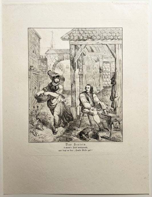 REINHARD Sophie - La petite sorcière. c.1820. Gravure.