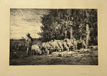 Charger l&#39;image dans la galerie, Troupeau de moutons à l&#39;orée d&#39;un bois. 1877.
