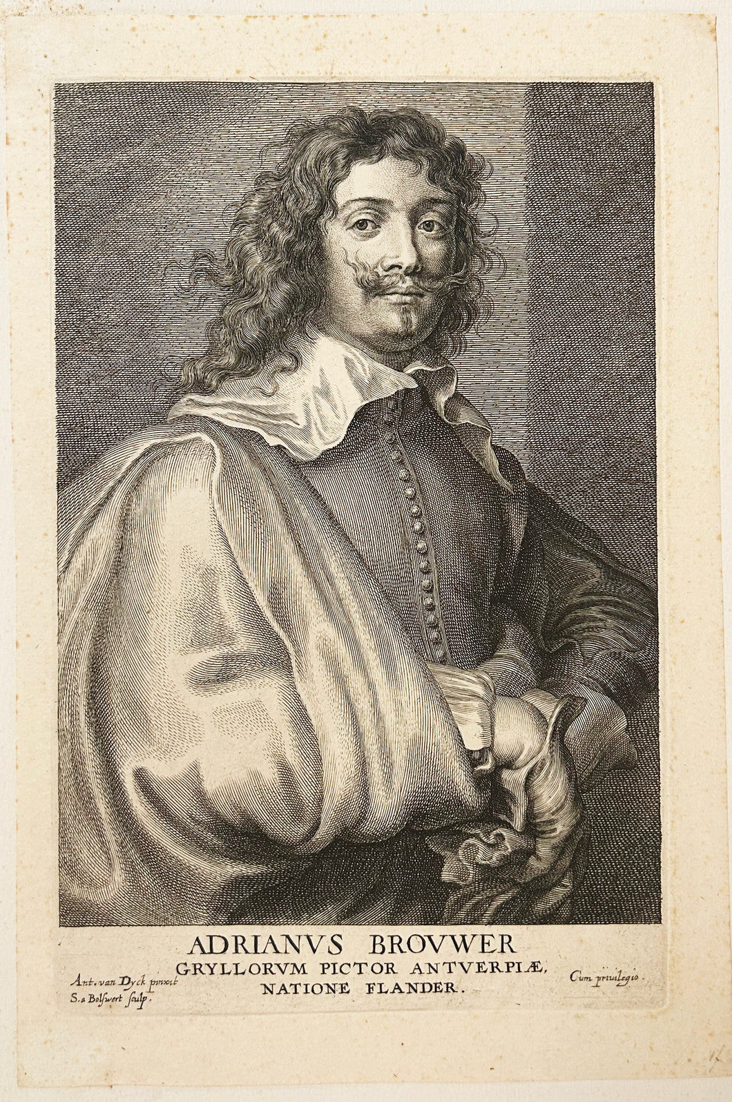 Portrait d'Adriaen Brouwer, peintre et dessinateur hollandais (c.1605 † 1638).