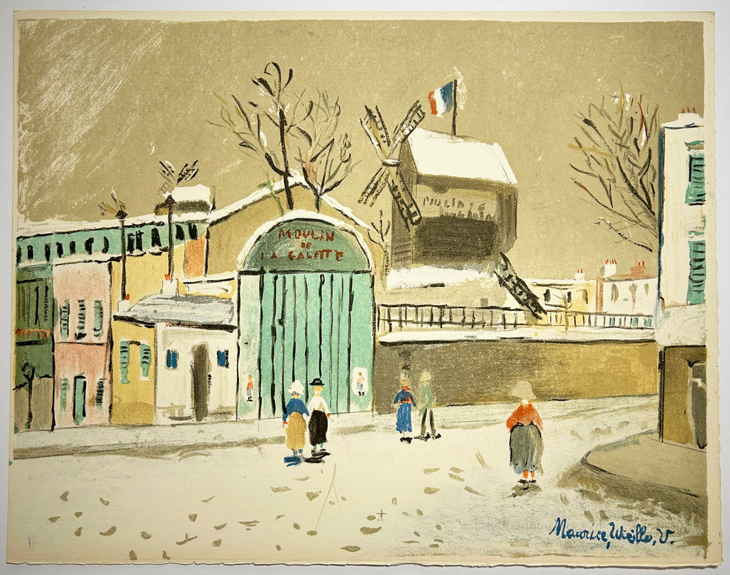 [Entrée du Moulin de la Galette] (Montmartre, Paris).  1956.