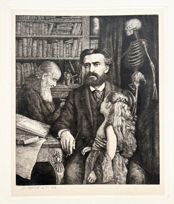 YVES Philippe Henri Portrait de famille. 1874. Gravure. 
