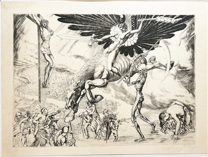 BRECHENMACHER Raymond Apocalypse. Gravure originale signée. 