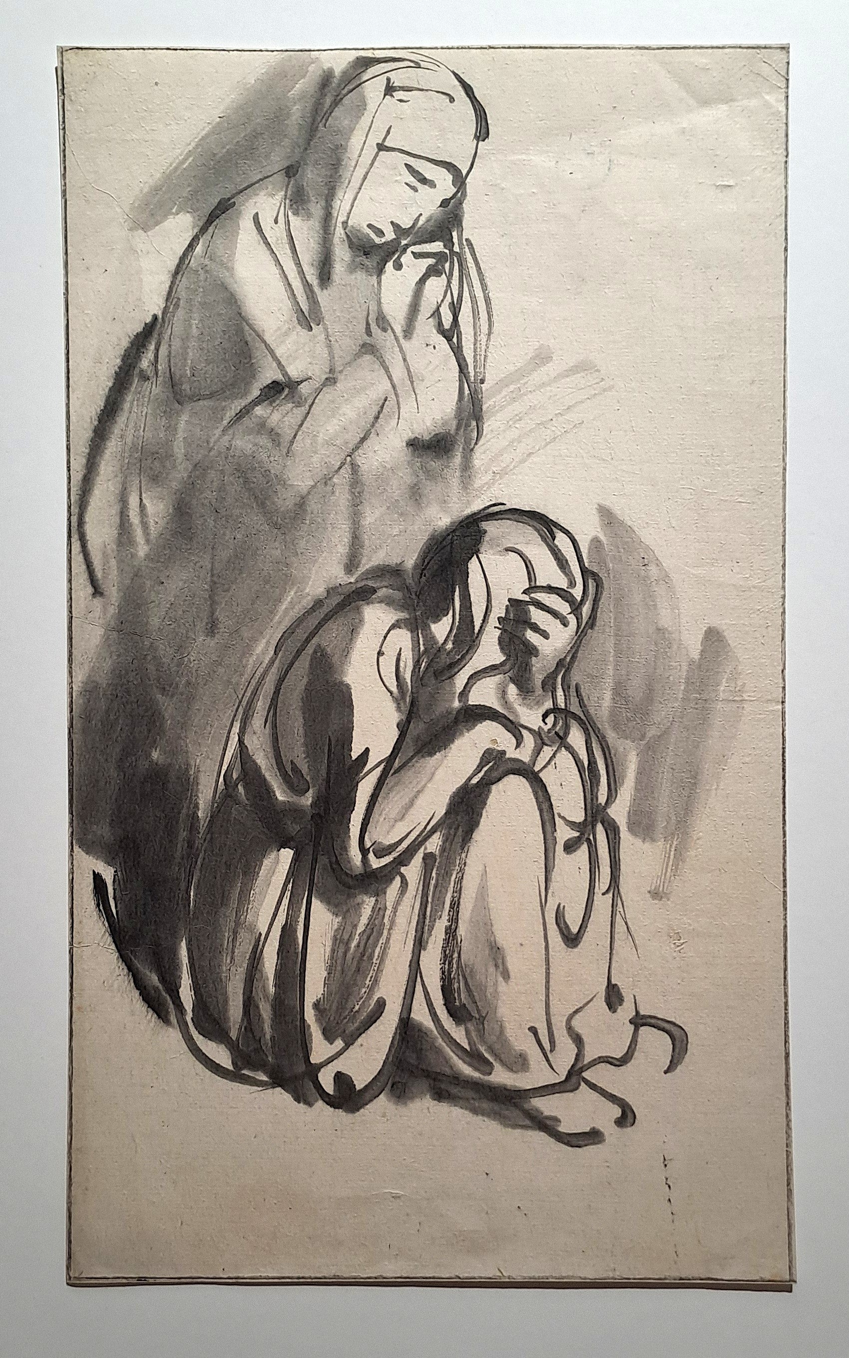 Jules CHADEL [Etude de Saintes Femmes]. Dessin original. 