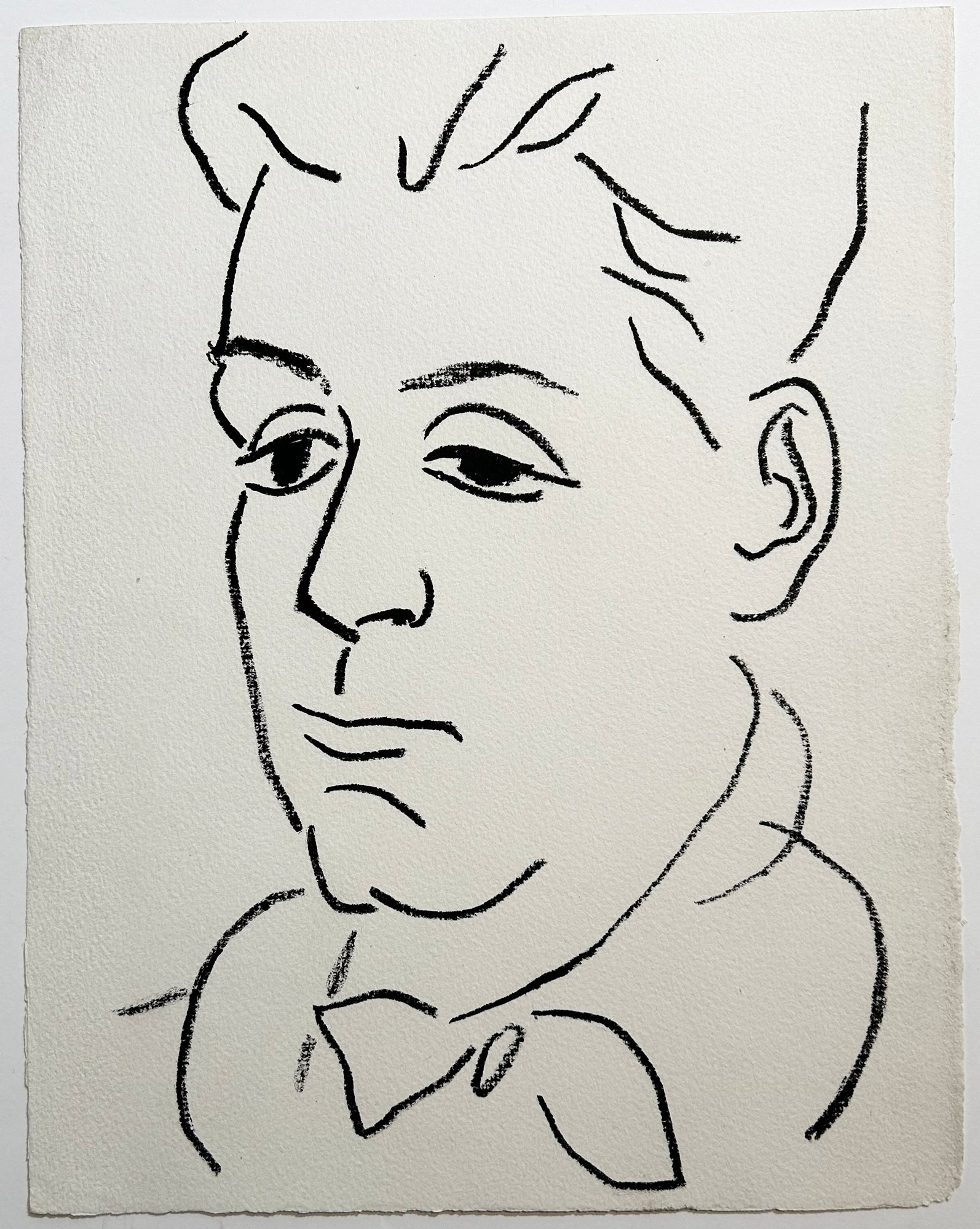 André MARCHAND - Portrait d'Armand Lunel (1892 † 1977), écrivain français.  1946. Lithographie. 