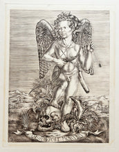 Charger l&#39;image dans la galerie, Marc DAUTRY Amor vicit Mortem. Vanité.  1977. Gravure originale. 
