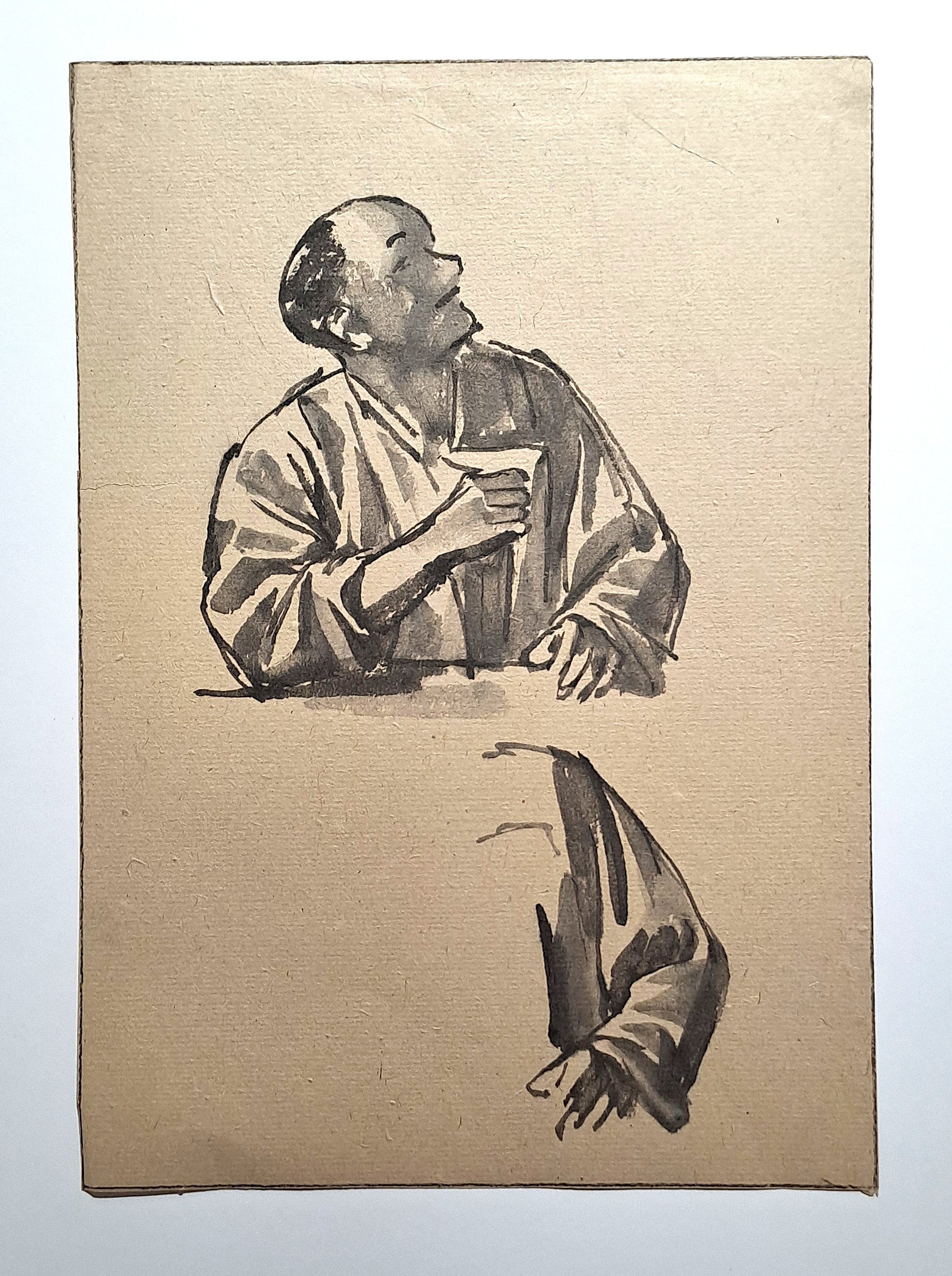 Jules CHADEL [Etude de personnage]. Dessin original. 