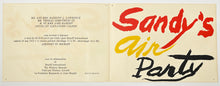 Charger l&#39;image dans la galerie, Sandy’s Air Party 1975. Carton d&#39;invitation au déjeuner à bord du DC-8-62 peint par Calder pour Braniff International, le samedi 31 mai 1975 à 11 heures précises à l&#39;Aéroport du Bourget. Décollage à 11h30 et atterrissage à 14h30.
