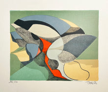 Charger l'image dans la galerie, Danièle PERRE- [Composition abstraite].  1962. Lithographie en couleurs, signée. 
