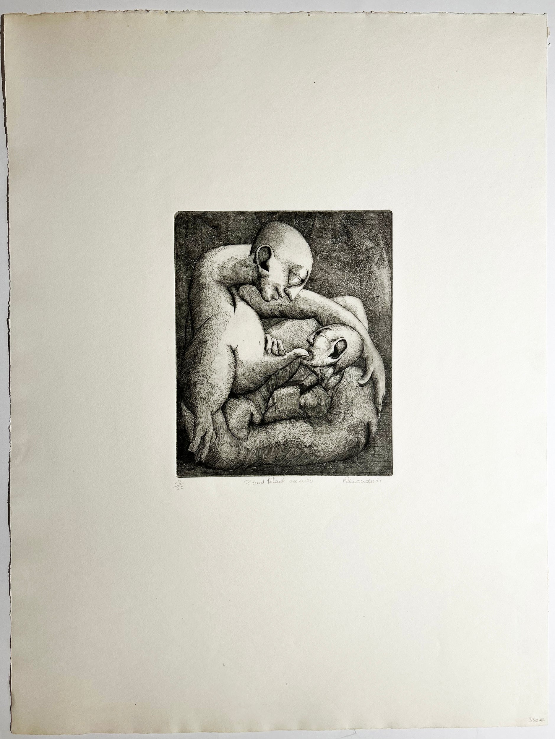 Freud têtant sa mère. 1971.