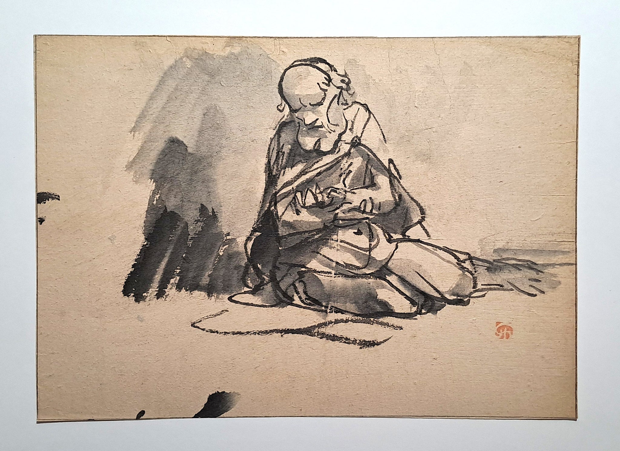 Jules CHADEL [Etude de Lazare]. Dessin original. 