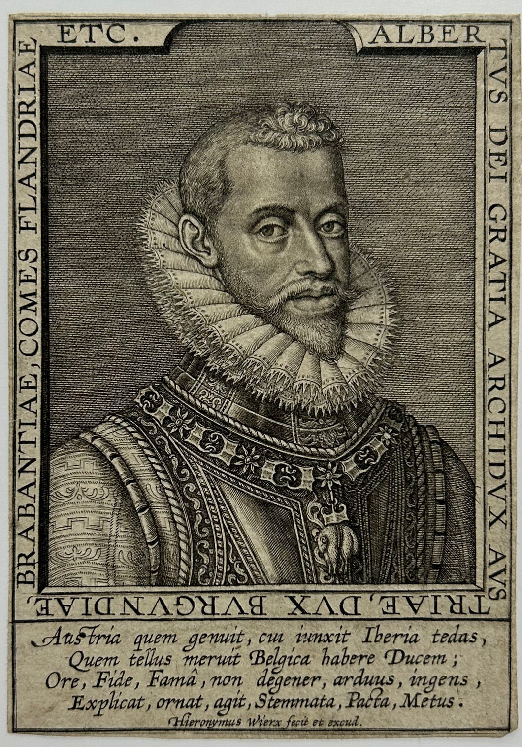 Portrait d'Albert VII, Archiduc d'Autriche (1559†1621).  1598.
