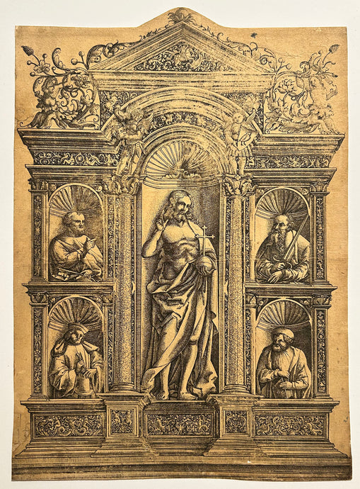 Hieronymus HOPFER - Tabernacle d'autel de la Renaissance. Gravure.