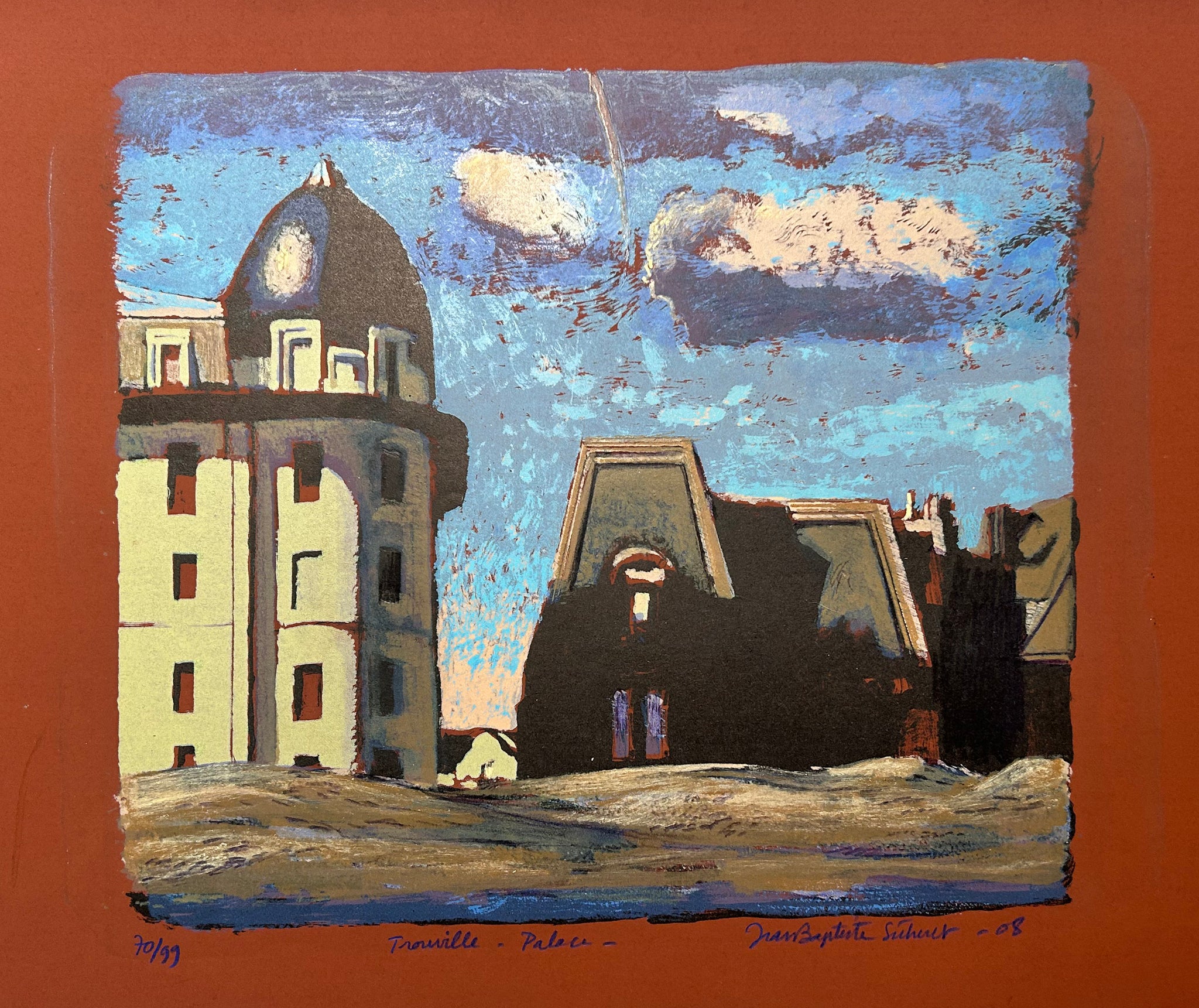 J.B SECHERET - Trouville, Palace.  2008. Lithographie en couleurs, titrée et signée. 