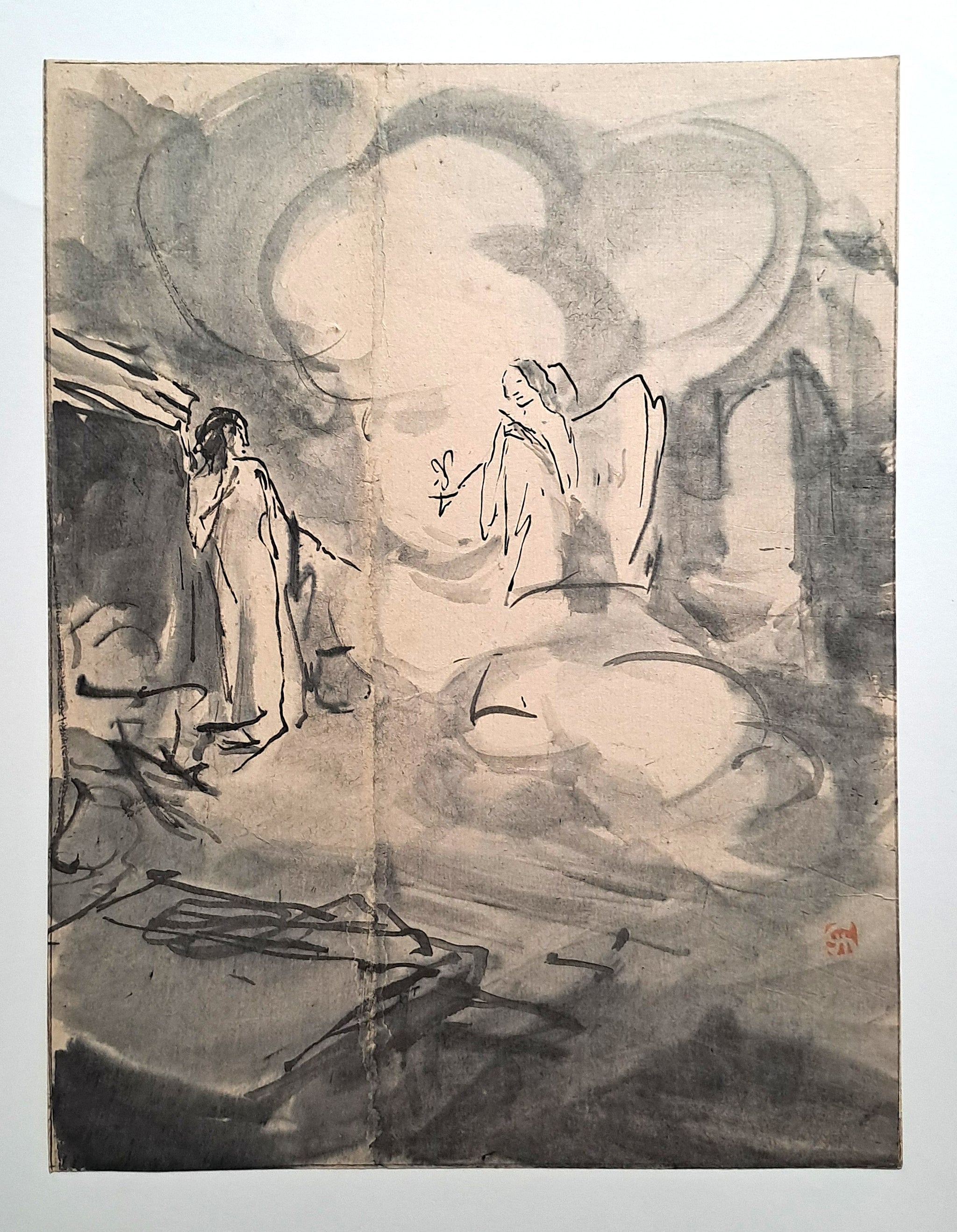 Jules CHADEL [Apparition angélique]. Dessin original. 