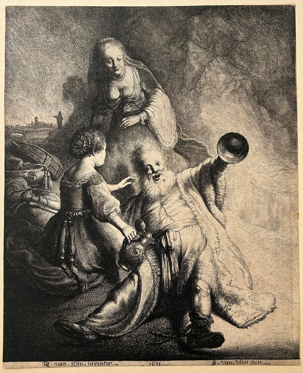 Loth et ses filles.  1631.