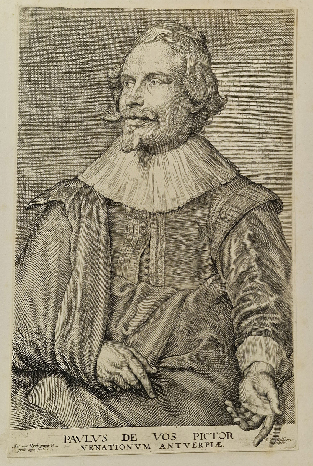 Portrait de Paul de Vos, peintre baroque flamand (c.1592 † 1678).